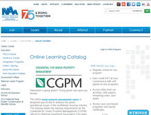 Tablet Screenshot of greentraining.naahq.org
